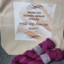 Lade das Bild in den Galerie-Viewer, Baumwoll-Tasche "Wenn ich schnell genug stricke..."