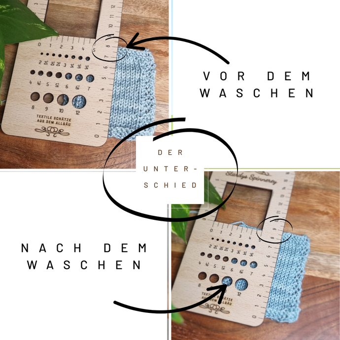 Die Maschenprobe Nr 2: nur gewaschen passt's! (WollWissen #4)