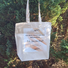 Lade das Bild in den Galerie-Viewer, Baumwoll-Tasche &quot;Ich rette Wolle...&quot;
